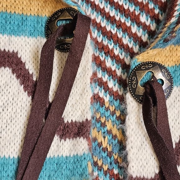 Back In The Saddle Western Southwestern Womens Equestrian Cardigan Size Large - Picture 10 of 10